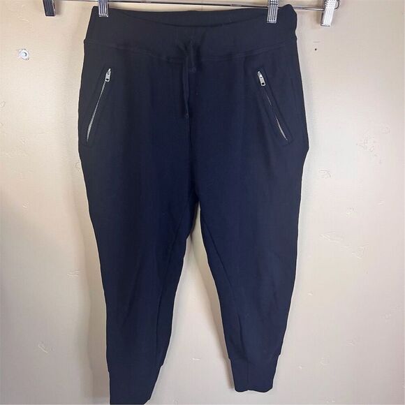 Sincerely Jules x Bandier Women's Jogger Pants Black Size Medium Waist Pockets - Picture 4 of 10